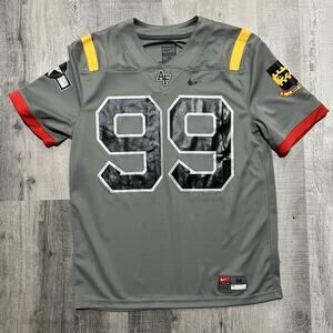 Authentic Nike Air Force Red Tails Alternate #99 Grey/Red Football Jersey Size M
